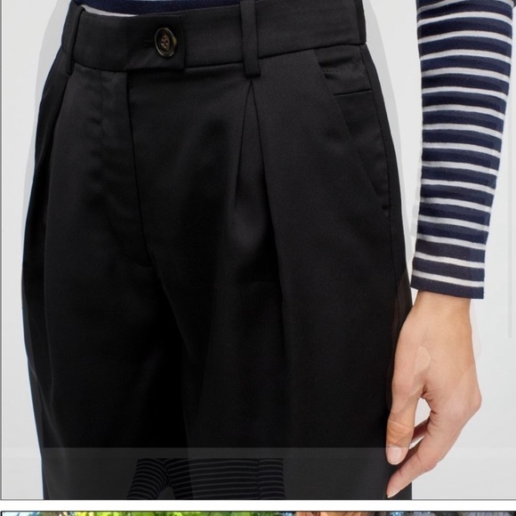 J.Crew Collection high-rise wide-leg pant in satin-backed crepe - Picture 2 of 7